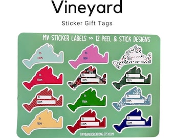 Marthas Vineyard Massachusetts Sticker Set of 2 State Pride Decals