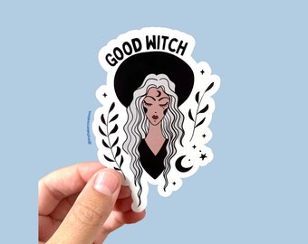 Good Witch Sticker | Witchy Magnet | Nature Witch | Halloween | Witchy Moon | Plant Lady | Spooky | Witchy | Magic Spells | Bumper Sticker