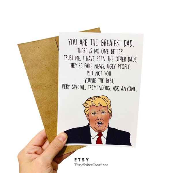 Political Father’s Day Card | Birthday Card for Dad | Political Humor | Political Gift | Fake news | Card from Son | Card From Daughter