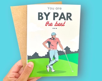 Father’s Day Golf Card | Funny Golf Card | Cute, Silly, humor, from daughter / son / wife | Golfing Pun Card for Dad | Sports Dad