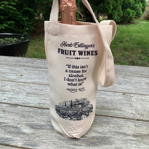 Schitty Fruit Wine Tote Bag | Cause for Alcohol Quote | Wine Gift, Celebration, Funny, Housewarming | Wine Bottle | For Friend / Coworker