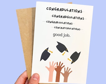 Congratulations Graduation Greeting Card |  Funny Graduation Card | For Son, Daughter, Friend, Brother, Sister | College / High School Grad