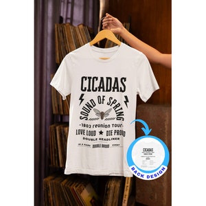 Cicada Shirt | 2024 Cicada Resurgence | Unisex Jersey Short Sleeve Tee | Funny Cicada Music Poster Design | Bug Humor | Soft Cotton