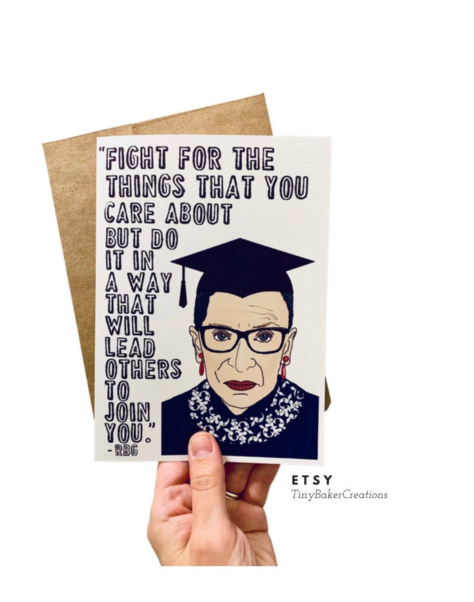 Ruth Bader Ginsburg Graduation Greeting Card congratulations | Etsy