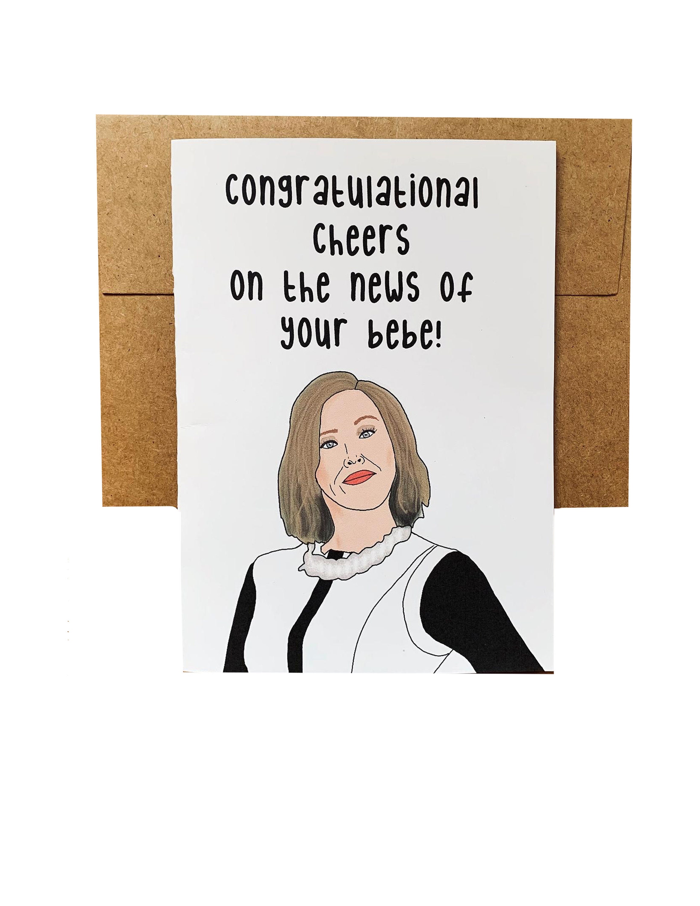 Schitts Creek Moira Rose Bebe Card Congrats Baby Etsy