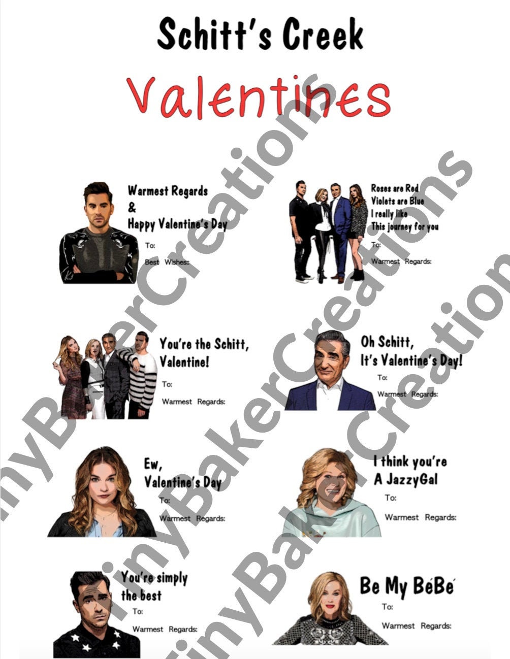 Digital Download Schitts Creek Valentines Valentines Day Etsy