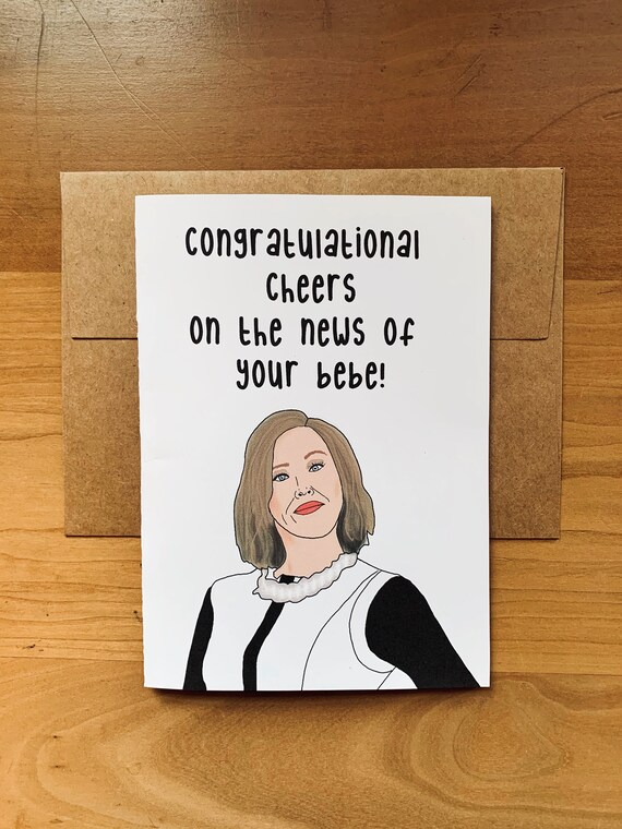 Schitts Creek Moira Rose Bebe Card Congrats Baby Etsy