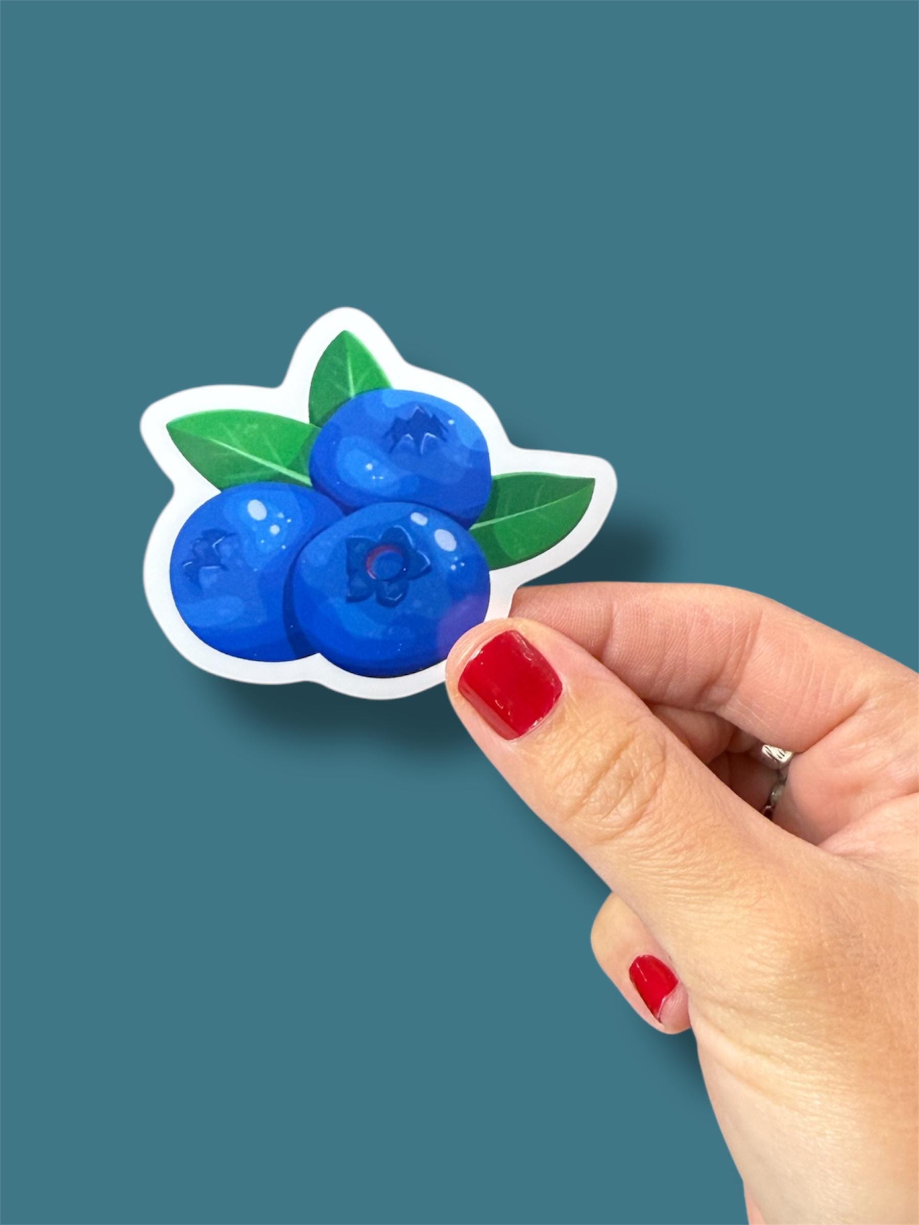 Blueberry Vinyl Sticker | Cute Fruit | Blueberries | Food Related ...