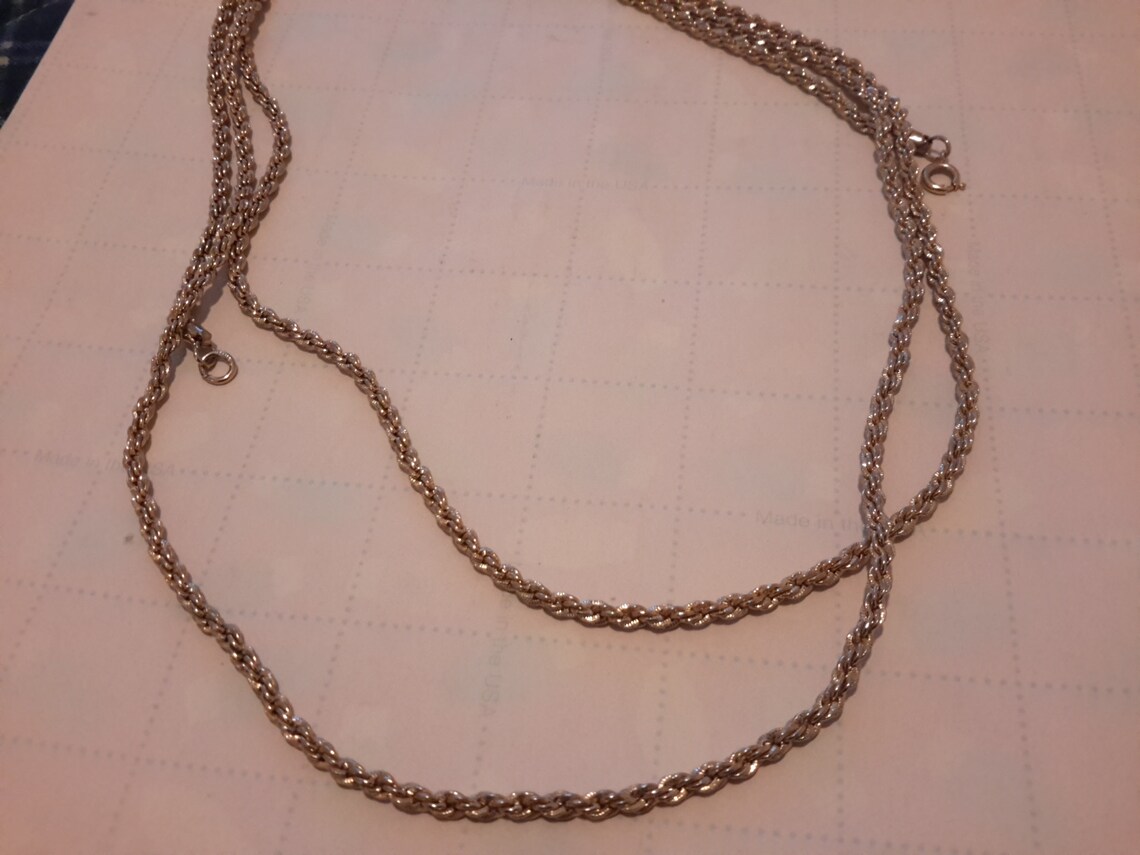 Vintage Napier Rope Chain Necklace 60 Etsy