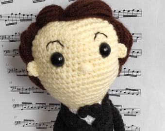 Crochet Frederic Chopin, Musical Gift, Knitted Doll, Musical Decoration, Musical Toy, Dolls of Famous People, Chopin Composer, Teacher gift