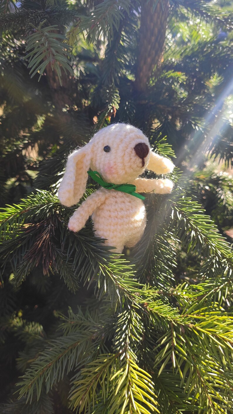 Bunny Plush Crochet White Bunny Handmade Bunny Knitted Animal Bunny Easter symbol Knitted Rabbit Amigurumi Bunny Gift for Kid