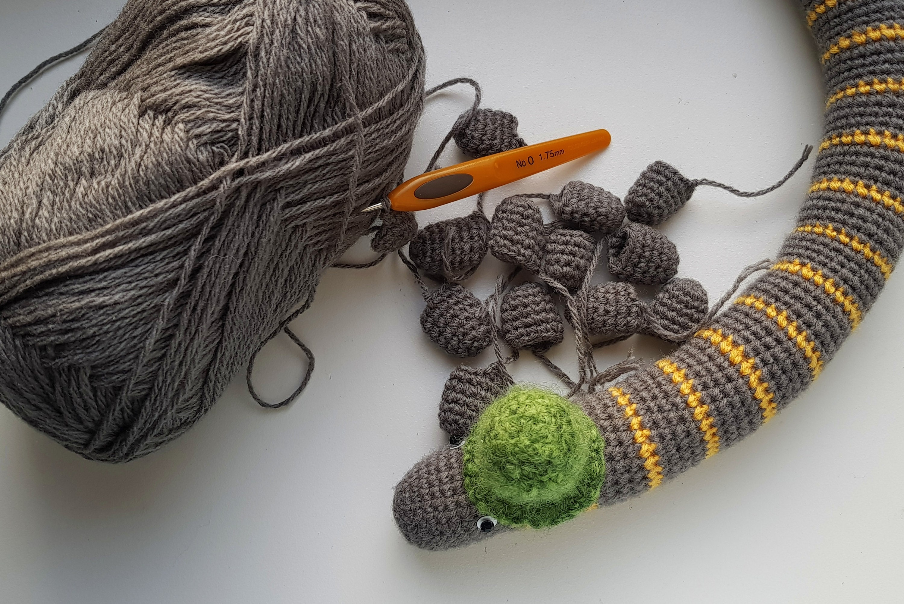 Worm Pattern Crochet Caterpillar Crochet Millipede Pattern Etsy