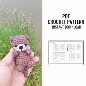 Crochet Tiny Otter Pattern: Amigurumi Decoration (PDF Pattern)
