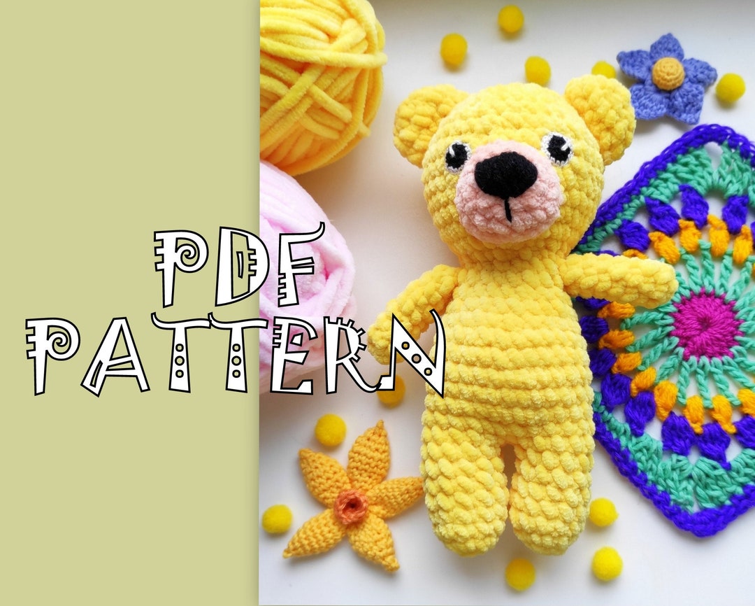 Himalaya Yarn Bear, Bear Pattern, Crochet Tiny Toy, Baby Bear, Soft Bear, Teddy Bear, PDF