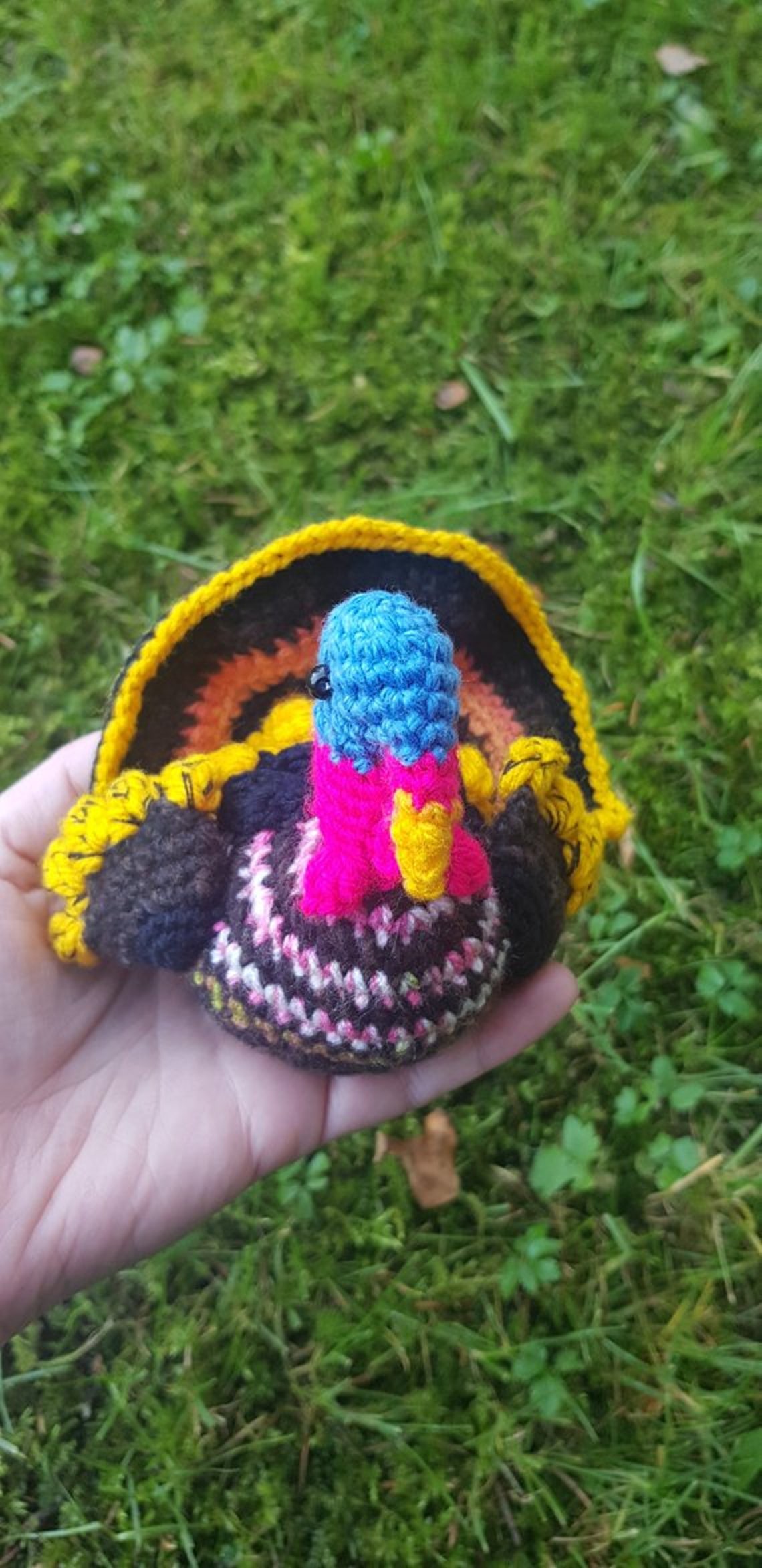 Turkey Toy Crochet Bird Thanksgiving Decor Small Turkey Etsy