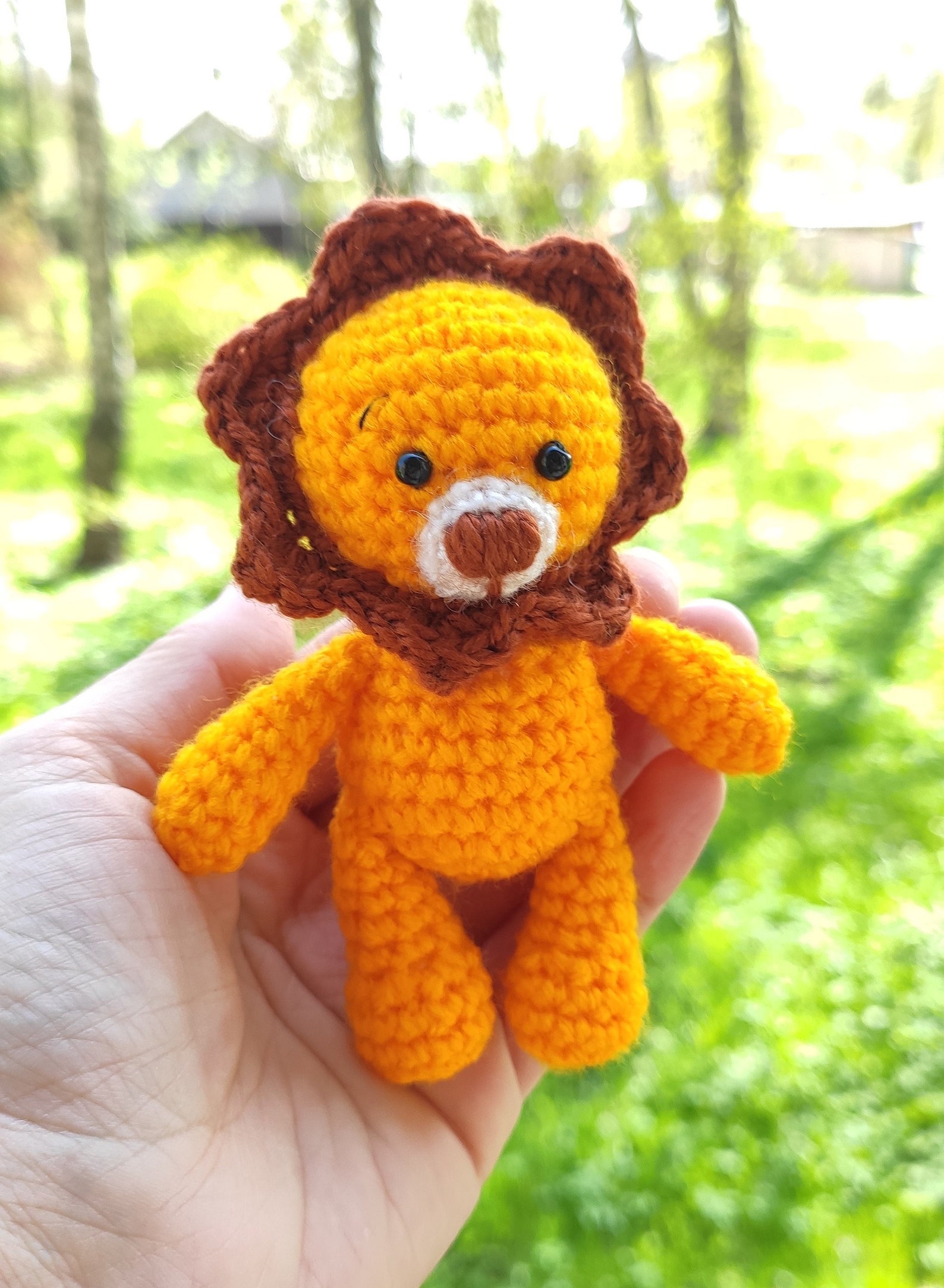 Tiny Lion Lion Pattern Crochet Tiny Toy Teddy Leo PDF Etsy