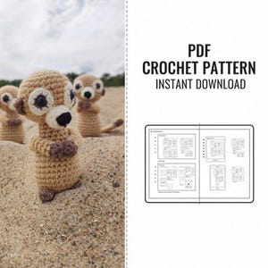 Erdmännchen Häkelanleitung: Amigurumi Toy (PDF-Häkelanleitung)