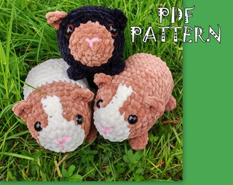 Guinea Pig Pattern, Crochet Guinea Pig, PDF Pattern, Digital Download PDF, Crochet Amigurumi, Cute decoration, Softy Guinea Pig