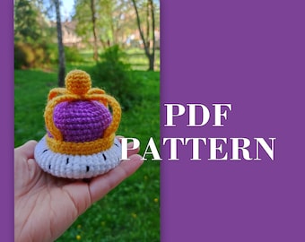 Crown Pattern, Crochet Crown, King Crown, PDF Pattern, Digital Download PDF, Crochet Amigurumi, Keychain, Cute decoration, St Edward's Crown