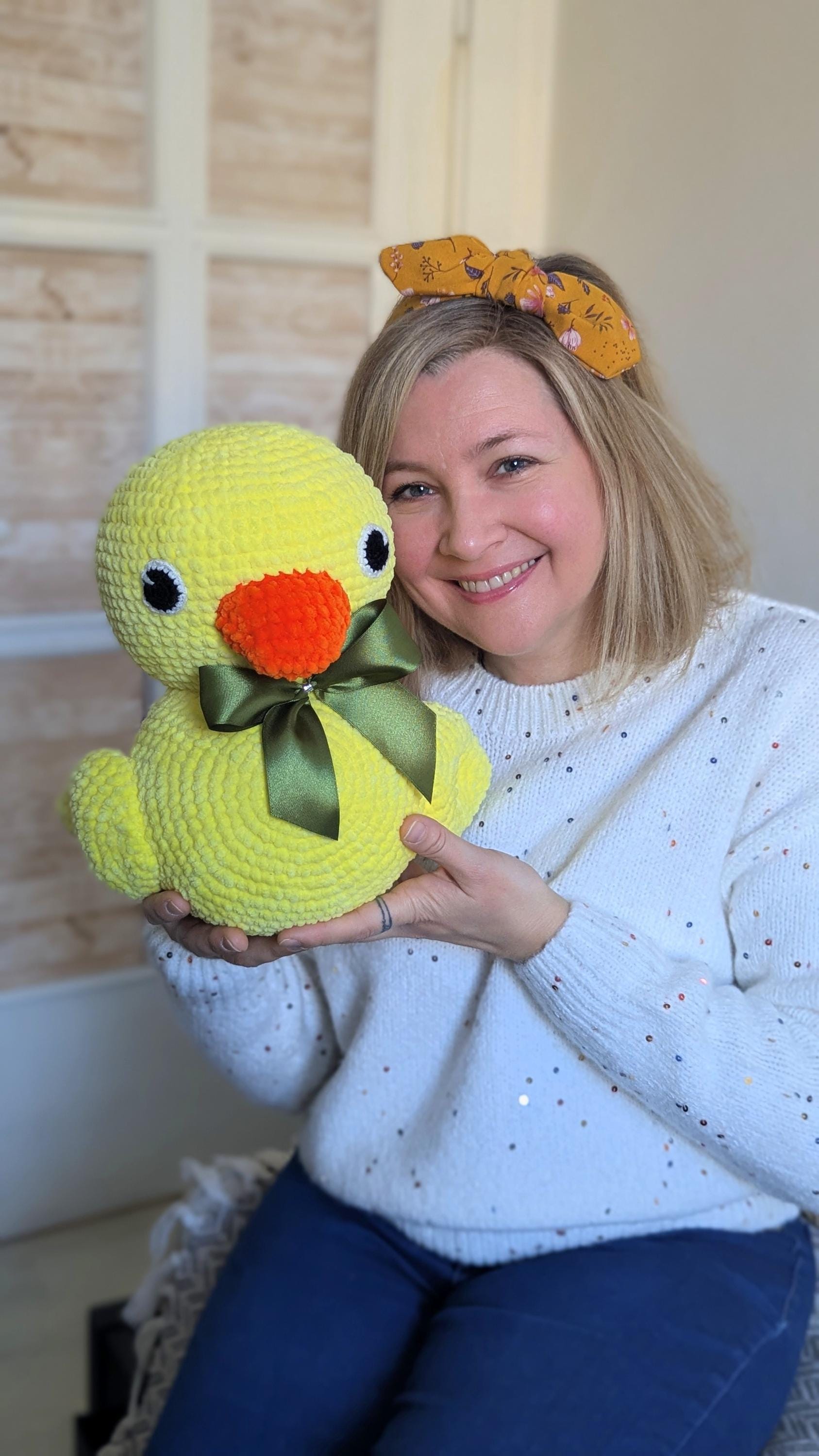 32 Rubber Duck Crochet Patterns for Quirky Handmade Gifts and Cute Decor 8 Crochet Giant "Rubber" Duck: Amigurumi Plush Toy