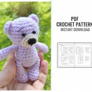Modello all'uncinetto per un piccolo orsacchiotto: animale del bosco amigurumi (schema PDF)