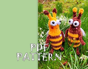Crochet Bee Pattern, Funny Bee, PDF Pattern, Digital Download PDF, Crochet Amigurumi, Cute decoration, Softy Bee, Crochet Bugs