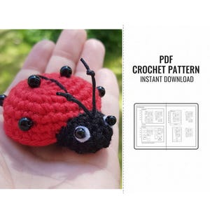 Crochet Ladybug Pattern: Miniature Amigurumi Insect (PDF Pattern)
