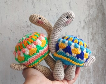 Crochet Turtle, Colorful Home Decoration, Crochet Amigurumi, Knitted Turtle, Holidays Toy, Mini Gift, Knitted Toy, Turtle Collect