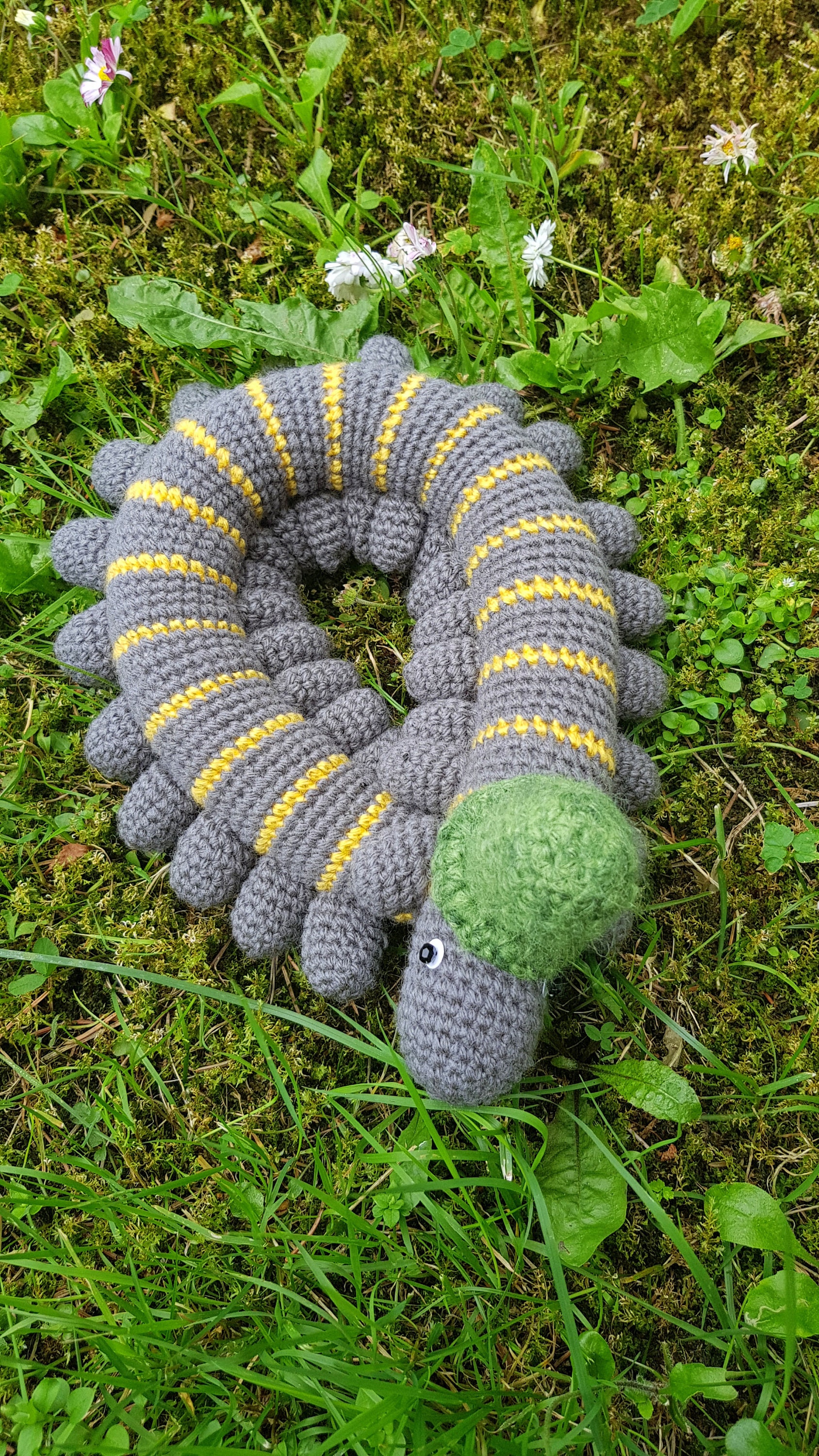 Worm Pattern Crochet Caterpillar Crochet Millipede Pattern Etsy