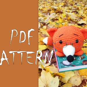 Fox Pattern, Crochet Fox Pattern, Eyeglasses Holder, PDF PATTERN, Home Decor, Instant Download PDF, Crochet Orange Fox, Knitted Pattern