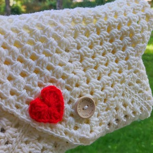 Oma Quadrat Buchhülle, Liebesbrief, Tasche, Buchhülle, gehäkelte Hülle, Geschenk für Buchliebhaber, Valentinstagsgeschenk, Kindle iPad Schutzhülle