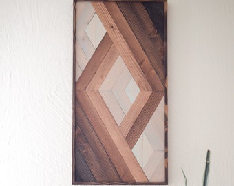 PORTAL Wood Wall Art Hanging - Wooden Wall Art Hanging - Wood Art Wall Hanging - Modern Wood Art - Geometric Wood Art - Dimensional Art