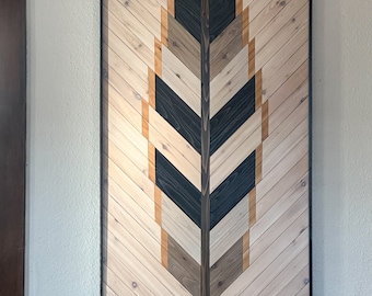 FEATHER Wood Wall Art - Wooden Wall Art - Geometric Wood Art - Wooden Wall Art - Modern Wood Art - Boho Wood Art - Wood Wall Decor