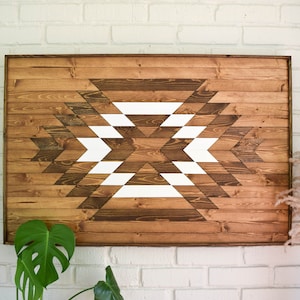 TAOS Wood Wall Art - Wooden Wall Art - Geometric Wood Art - Wooden Wall Art Hanging - Modern Wood Art - Boho Wood Art - Wood Wall Decor