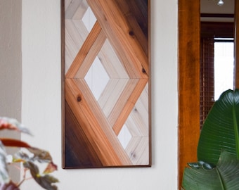 PORTAL in White Wood Wall Art Hanging - Wooden Wall Art - Art Deco Art - Modern Wood Art - Geometric Wood Art - Esoteric Art