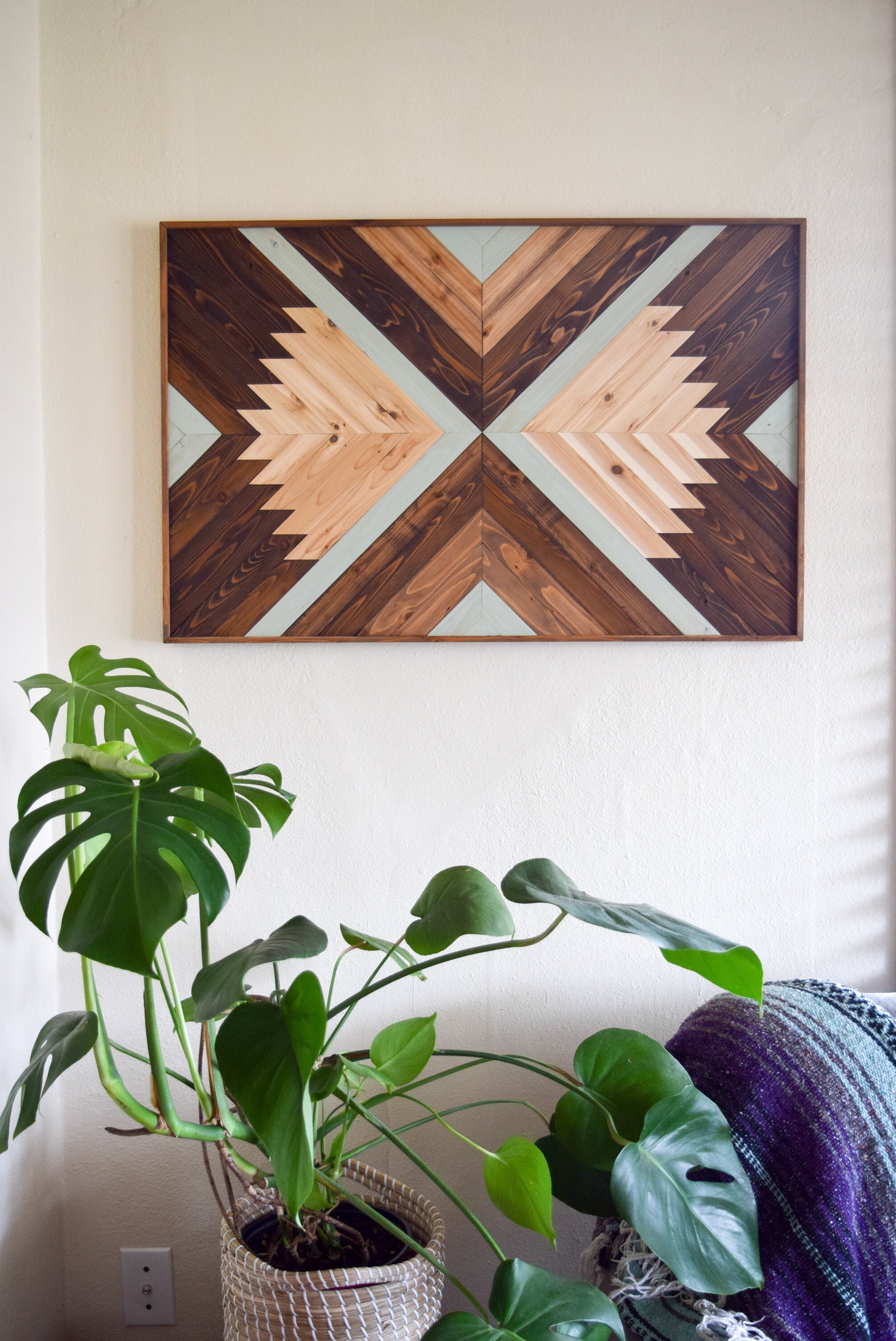 INDRA Wood Wall Art Wooden Wall Art Geometric Wood Art Etsy