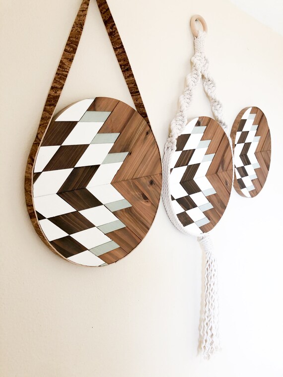 Elara Wood Wall Art Macrame Wall Hanging Boho Wood Art Etsy