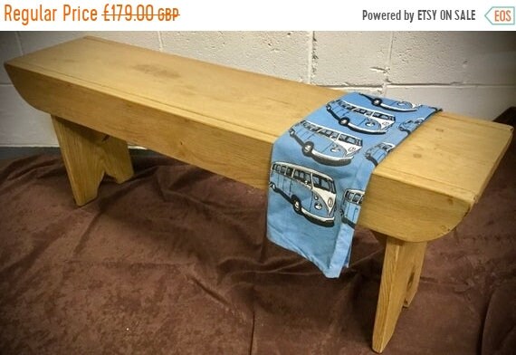 VALENTINE Sale Contemporary Hand Made Vintage Solid Wooden Oak Seating Table Bench