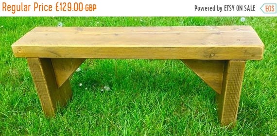 BIG Sale NEW! ALL Free Delivery! Golden Oak 5ft Hand Made Reclaimed Old Pine Beam Solid Wood Dining Bench