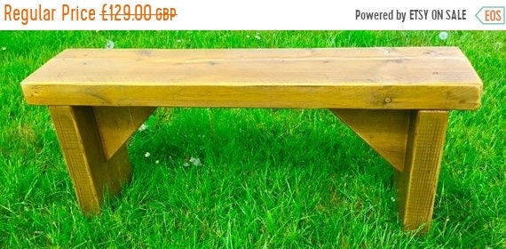 8 SALE 8 NEW! ALL Free Delivery! Golden Oak 5ft Hand Made Reclaimed Old Pine Beam Solid Wood Dining Bench