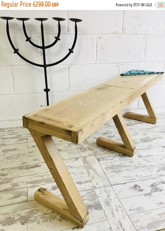 Bonfire Sale / 3ft Solid Reclaimed Vintage English Oak HandMade Table Chair Z-Bench