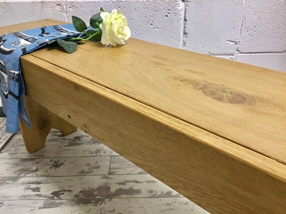 NewYear Sale Craftsman Hand Made Solid Wood Oak School Dining Table Bench