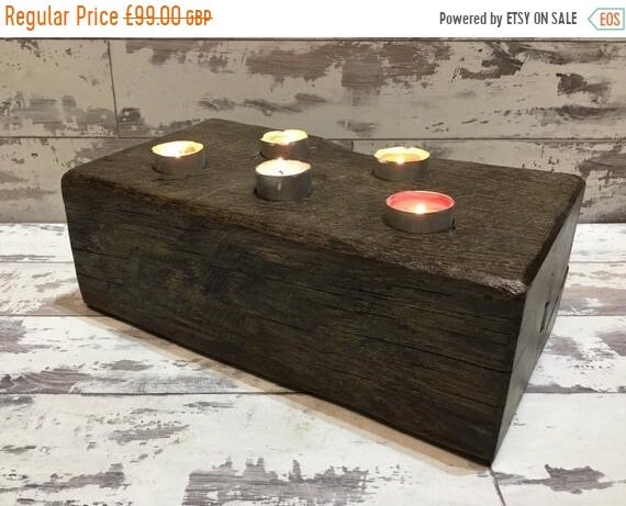 BIG Sale Beautiful 1800’s Maritime Solid English Oak Ships Beam Reclaimed Candle Shelf - ONLY 1 !