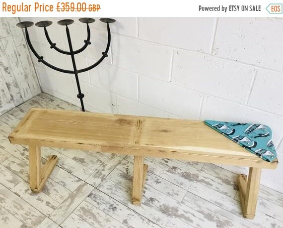 Bonfire Sale / 4’6” Solid Reclaimed Vintage English Oak HandMade Table Chair Z-Bench