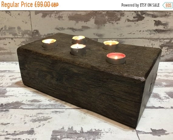 8 SALE 8 Beautiful 1800’s Maritime Solid English Oak Ships Beam Reclaimed Candle Shelf - ONLY 1 !