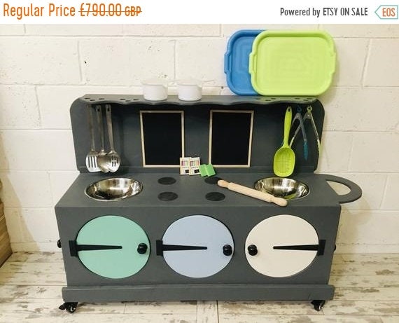 VALENTINE Sale Hand Made in England - Bespoke Deluxe Garden Playground Nursery Mud Kitchen - Ofsted Inspect. Approved