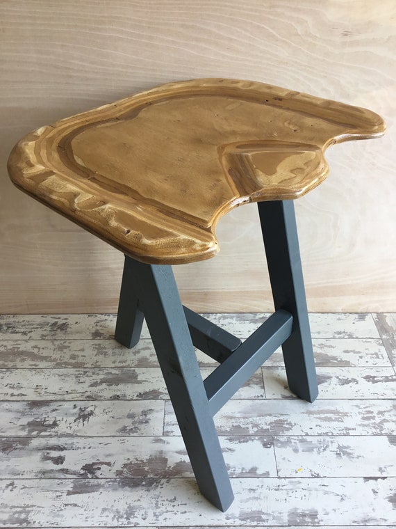 Comfy Seat Pine Farrow Ball Painted Reclaimed Wood Kitchen Island Bar Stool Farrow Ball Paint