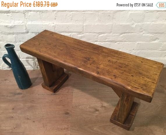 8 SALE 8 5ft X-Wide Wide-Foot Solid Rustic Vintage Reclaimed Pine Plank Dining Table BENCH - Village Orchard Furniture