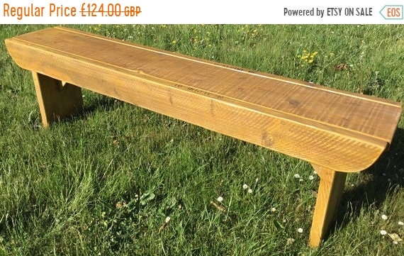 Spring Sale NEW! Golden Oak Old School Antique 3ft Rustic Solid Reclaimed Pine Dining Plank Table Chair Bench - Village Orchard Furniture