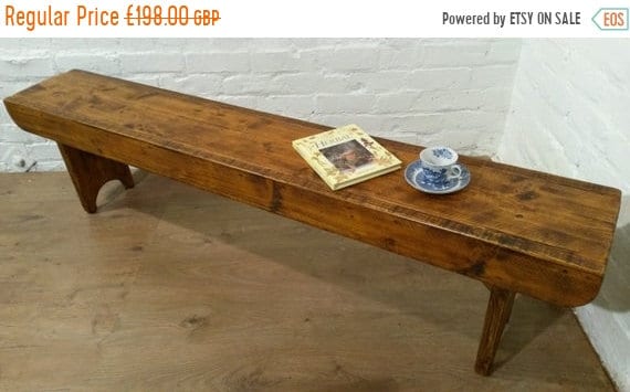VALENTINE Sale Old School Antique 6ft Rustic Solid Reclaimed Old Pine Dining Plank Table Chair Bench - Village Orchard Furniture